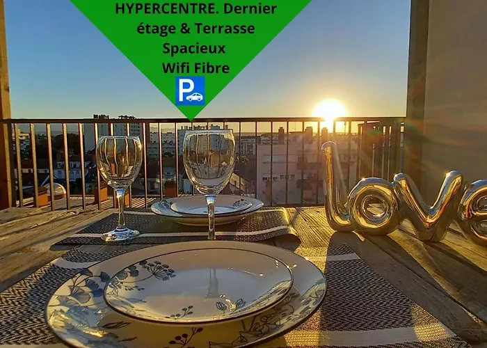 La Dolce -t2 52m2- Dernier Etage- Terrasse-parking-wifi Fibre Apartment Tarbes
